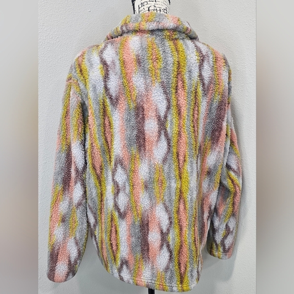 Eddie Bauer 1/4 Zip Women’s Sherpa Pullover Southwestern Multi Color Print Sz XL - Picture 5 of 13